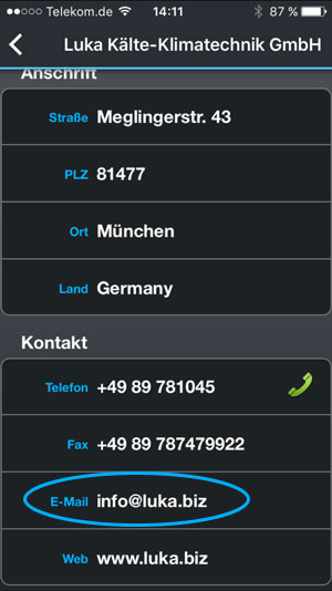 Screenshot - Partner Detailansicht E-Mail