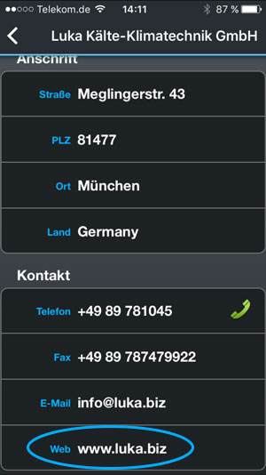 Screenshot - Partner Detailansicht Webseite