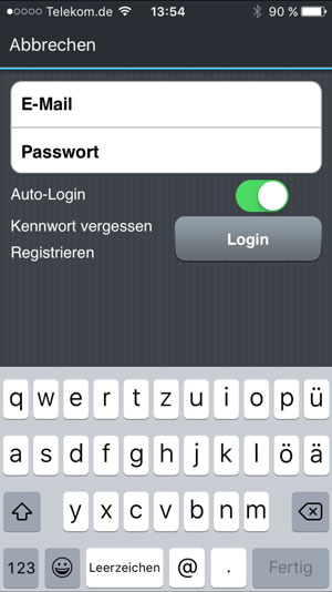 Screenshot - Login-Maske