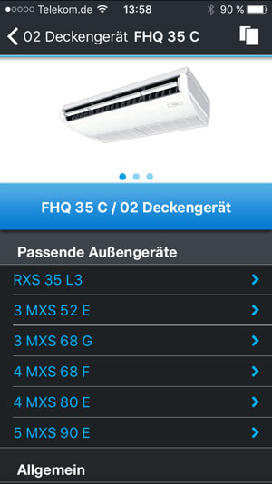 Screenshot - Detailansicht Innengerät