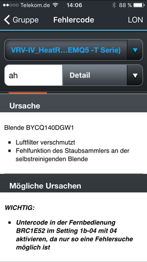 Screenshot - Detailanzeige Fehlercode 2