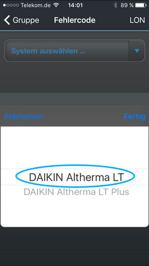 Screenshot - Helpdesk Auswahlmenü