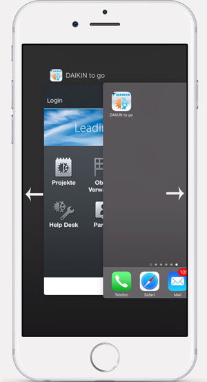 Screenshot - Liste der Apps
