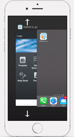 Screenshot - Liste der Apps