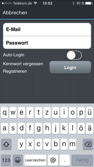 Screenshot - Login-Maske