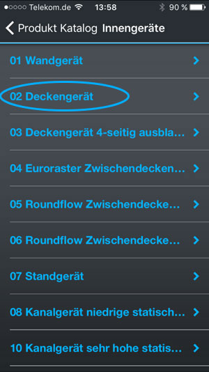 Screenshot - Produktkatalog