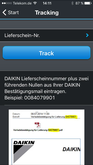 Screenshot - Tracking